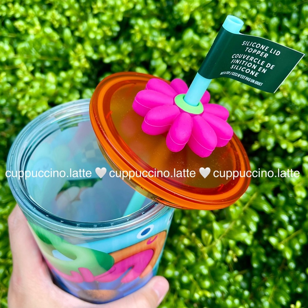 NWT✨Starbucks 2025 Back to School Graphic Tumbler with Silicone Floral Lid Charm - Picture 9 of 9
